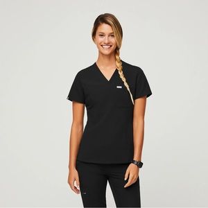 BNWT Figs SLIM Catarina Scrub Top Black Sz Small